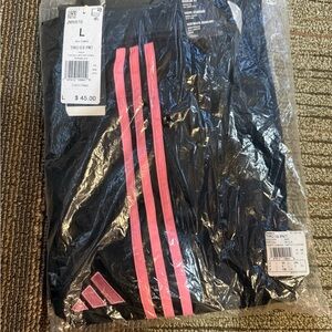 Adidas Black Pants with Pink Accents